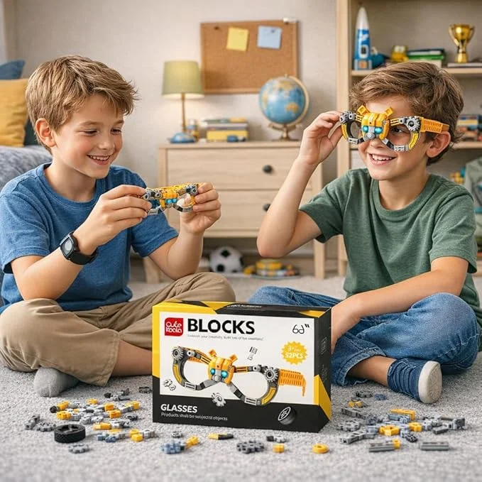 Mechanical Robot Building Block Glasses (Any 1)