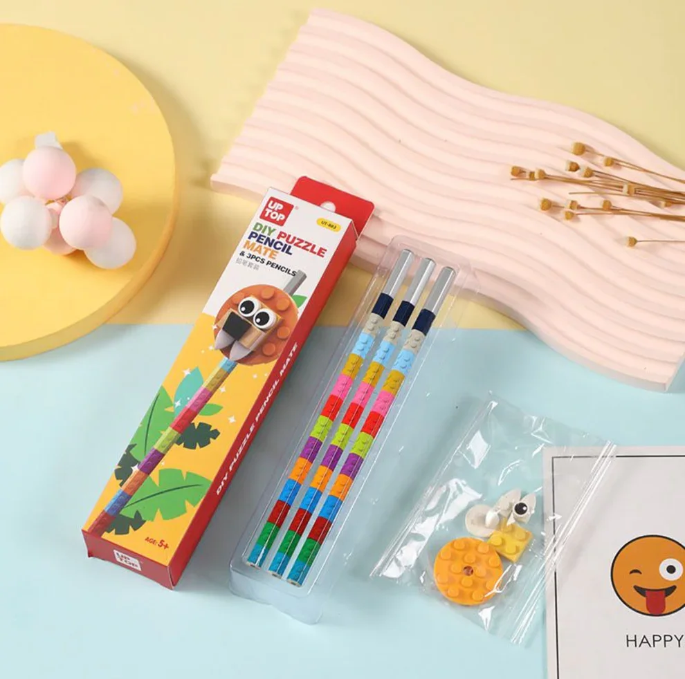 DIY Puzzle Pencil Mate with Animal Heads (Any 1)