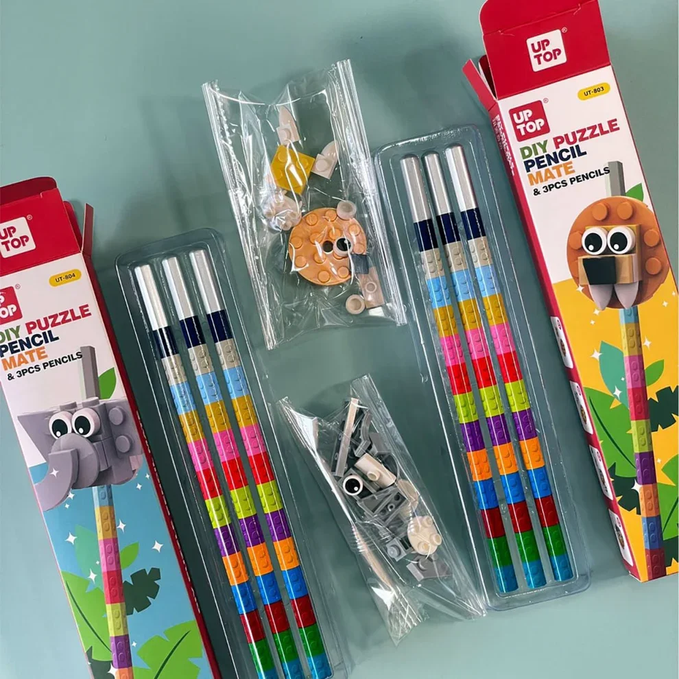 DIY Puzzle Pencil Mate with Animal Heads (Any 1)
