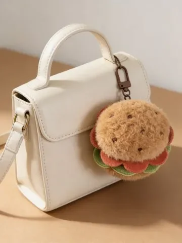 Plush Hamburger Bag Charm